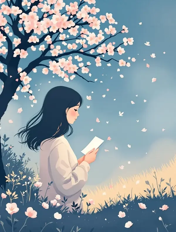 韩漫h《樱花与信笺》少女漫画封面
