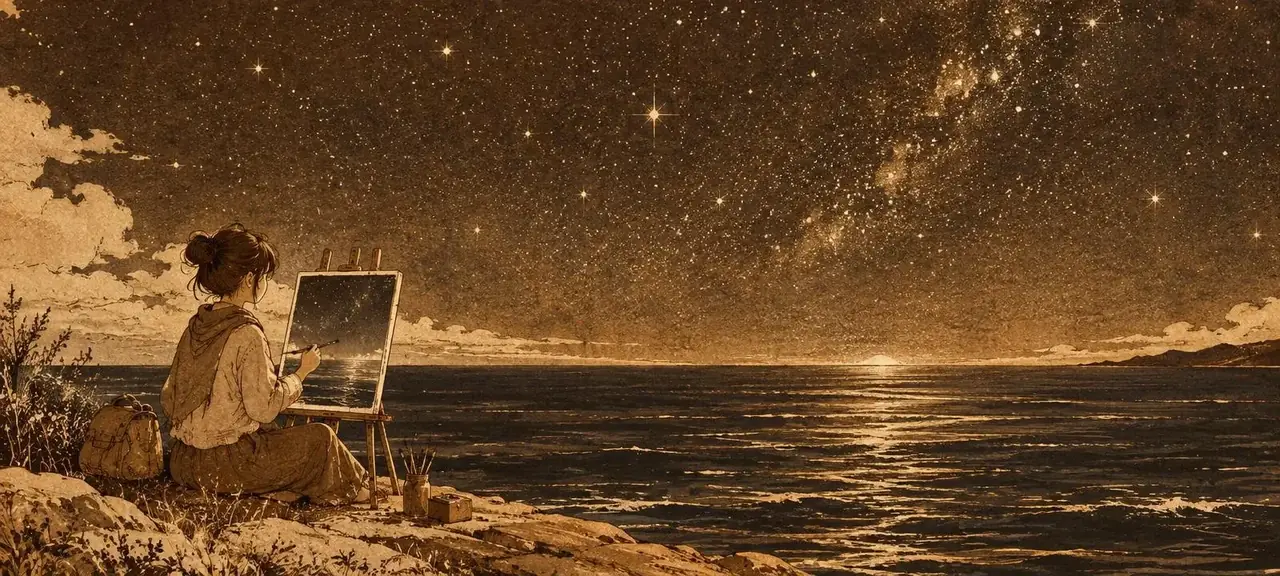 韩漫h推荐作品《星海绘者》主视觉插画