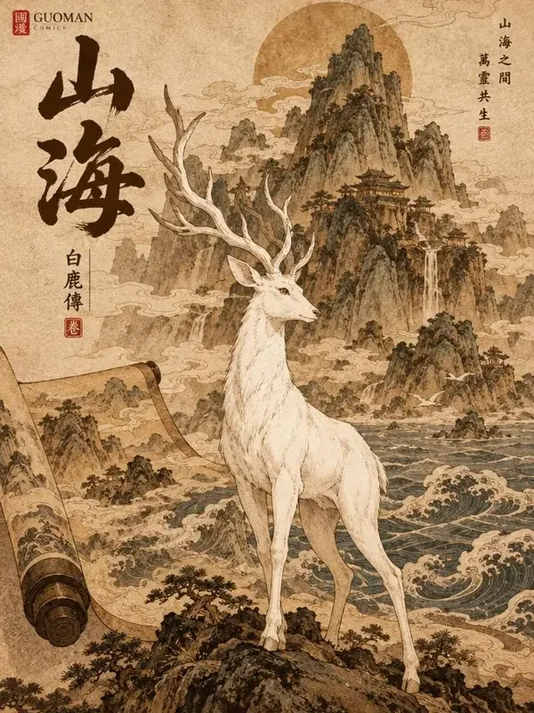 韩漫h《鹿鸣山海志》国漫漫画封面